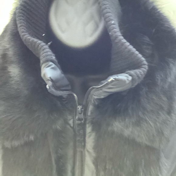 - Buffalo winter coat black rabbit real fur medium - Picture 5 of 5